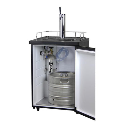 Kegco K209B-1NK Single Faucet Keg Beer Dispenser Kegerator - Black Cabinet with Matte Black Door