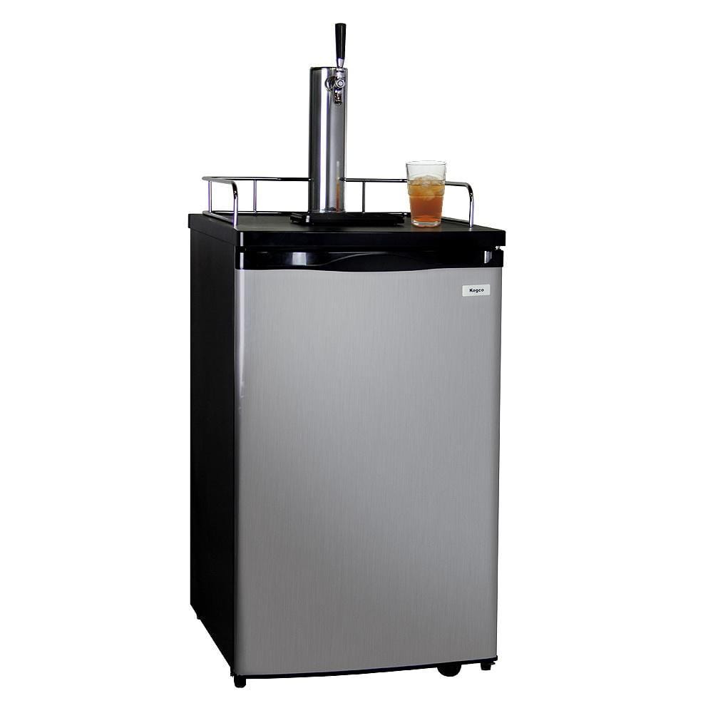 Kegco Kombucharator with Black Cabinet and Stainless Steel Door