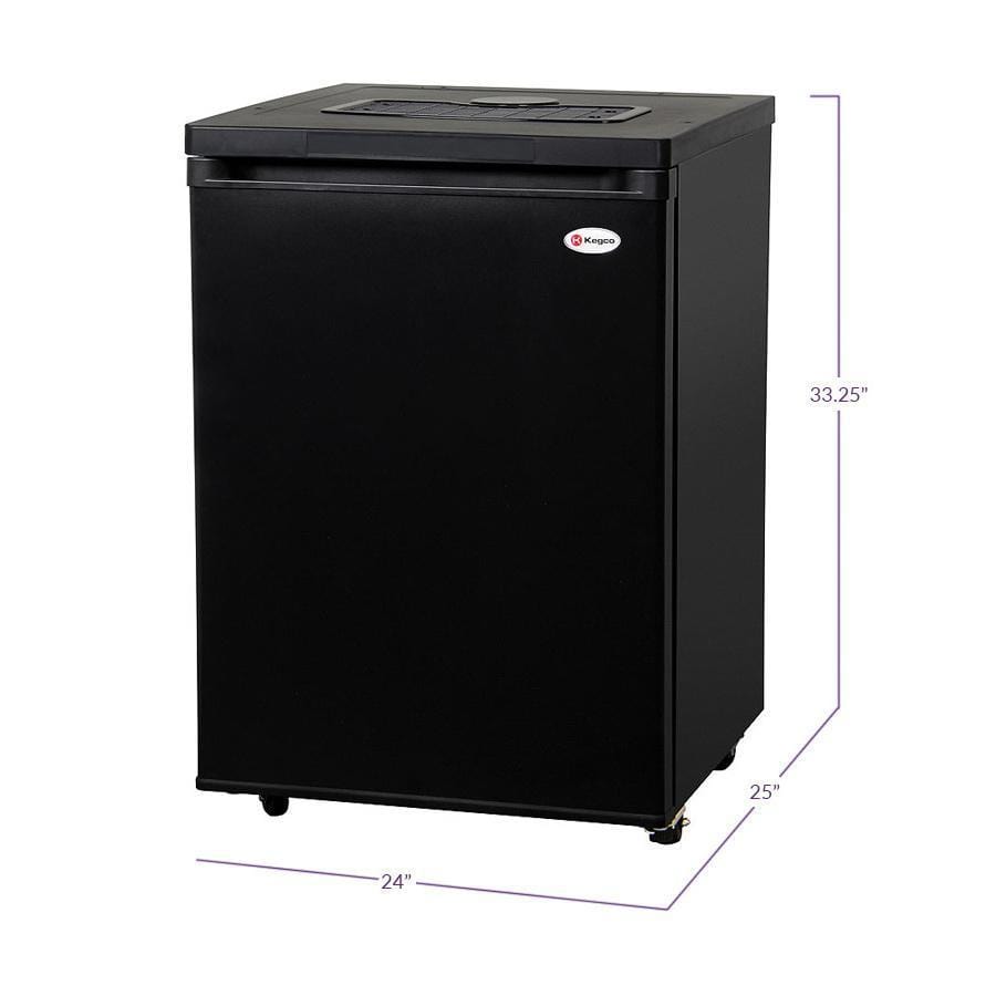 Kegco Full Size Kegerator - Black Cabinet with Matte Black Door - No Kit, Cabinet Only