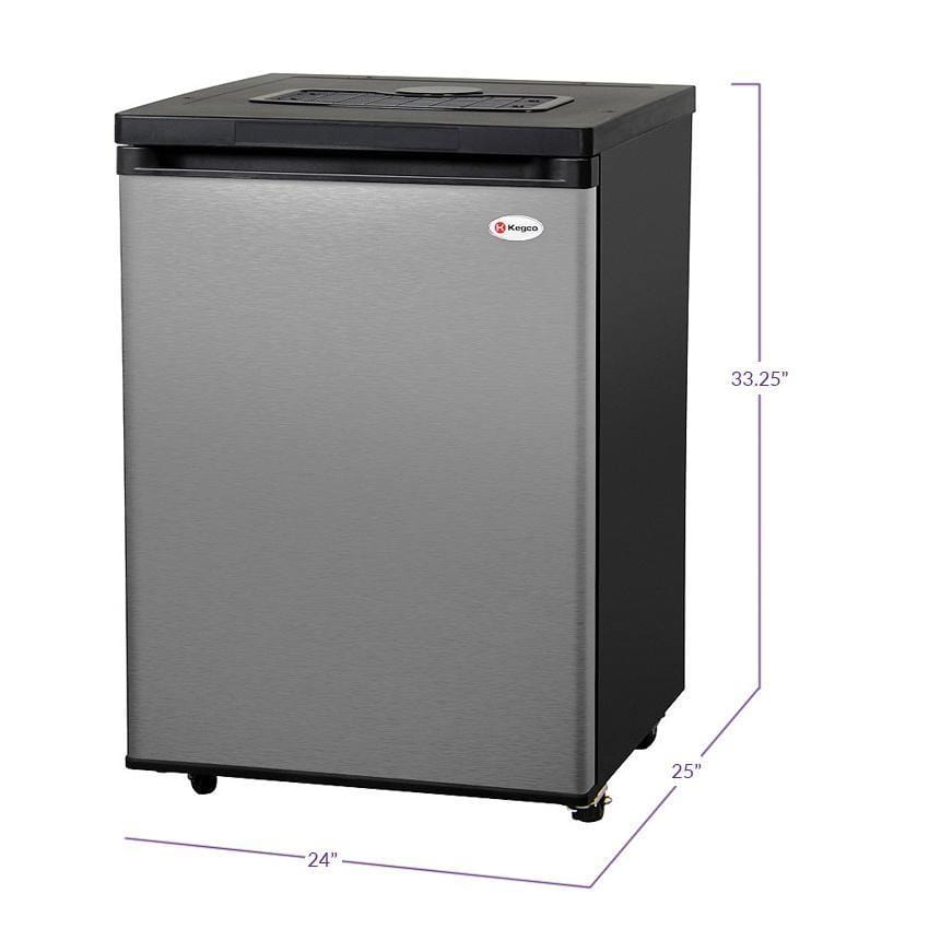 Kegco Full Size Kegerator - Black Cabinet with Stainless Steel Door - No Kit, Cabinet Only