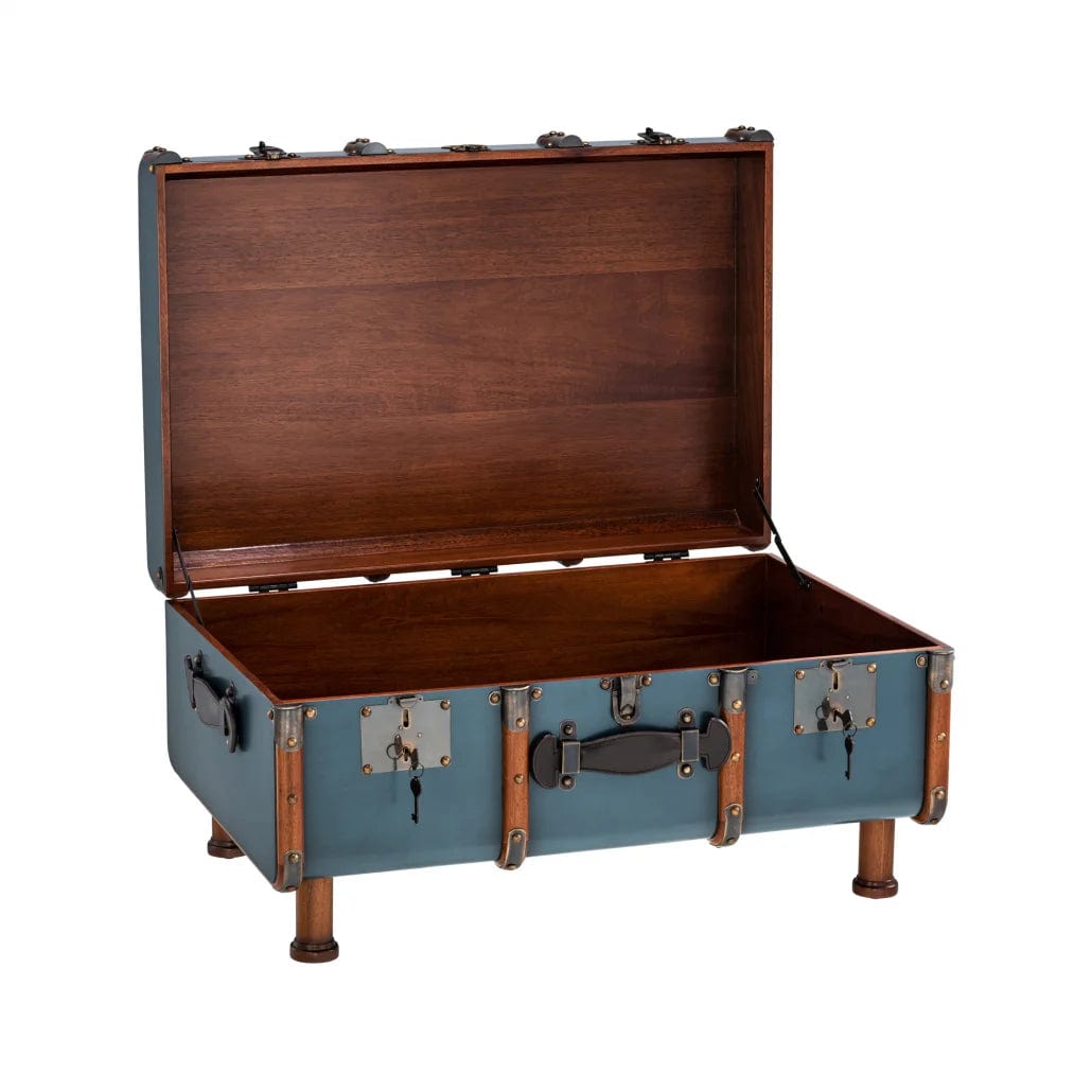 Authentic Models Stateroom Trunk Table, Petrol
