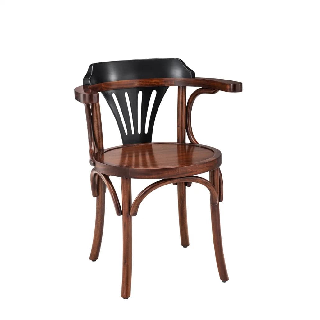 Authentic Models Navy Chair, Black/Honey