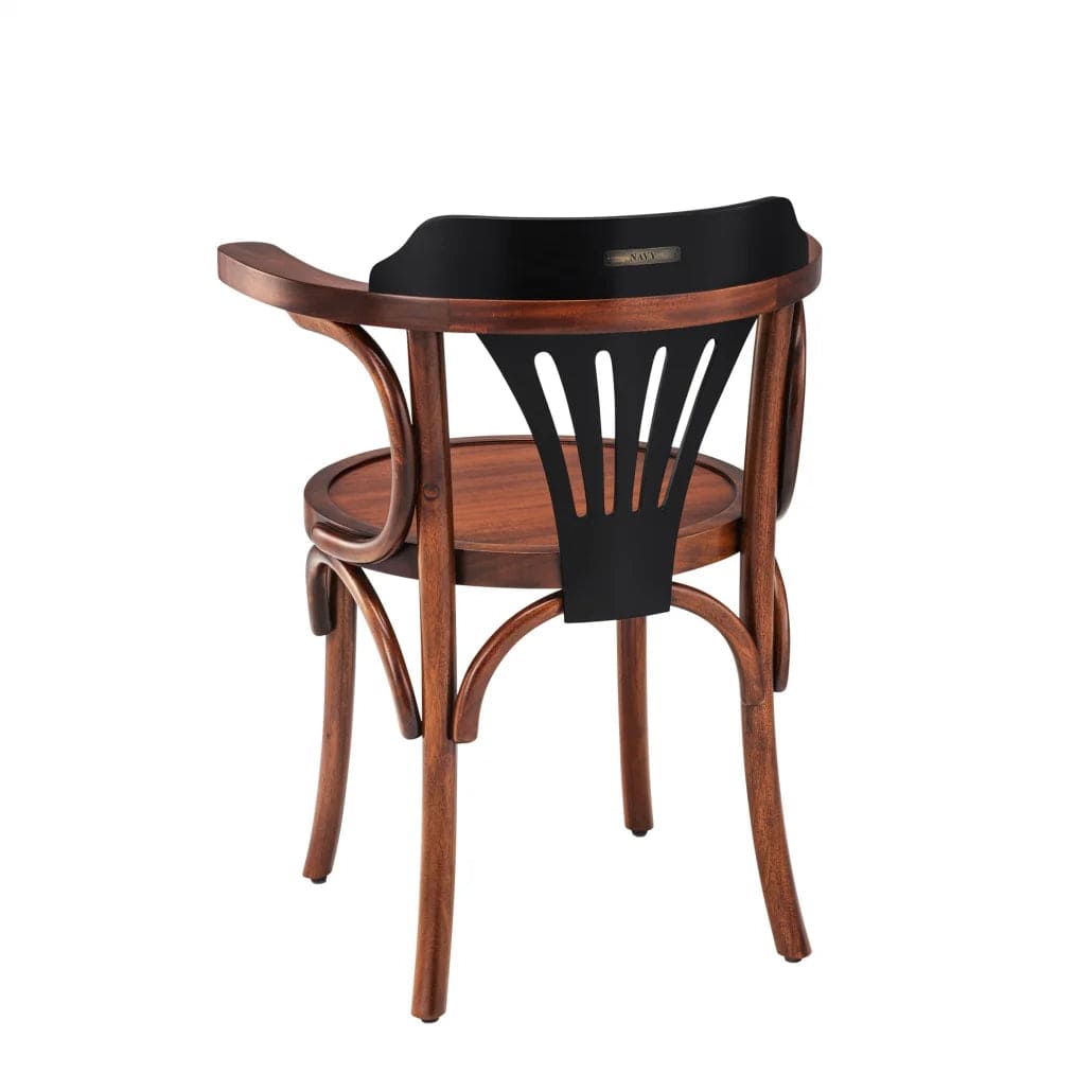 Authentic Models Navy Chair, Black/Honey