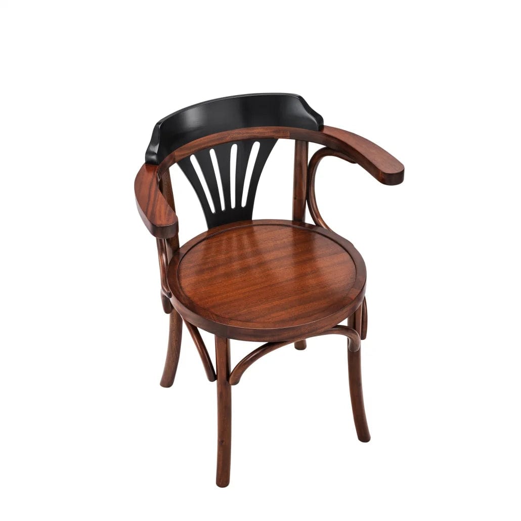 Authentic Models Navy Chair, Black/Honey
