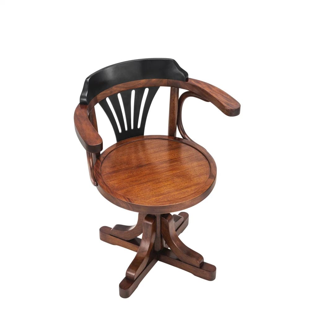 Authentic Models Purser's Chair, Black & Honey