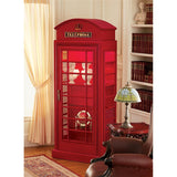 Design Toscano British Telephone Booth Display Cabinet