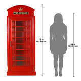 Design Toscano British Telephone Booth Display Cabinet