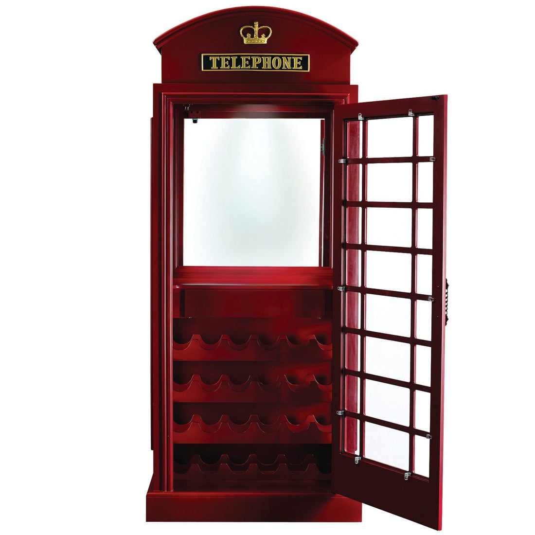 RAM Game Room Old English Telephone Booth Bar Cabinet - Atomic Game Store