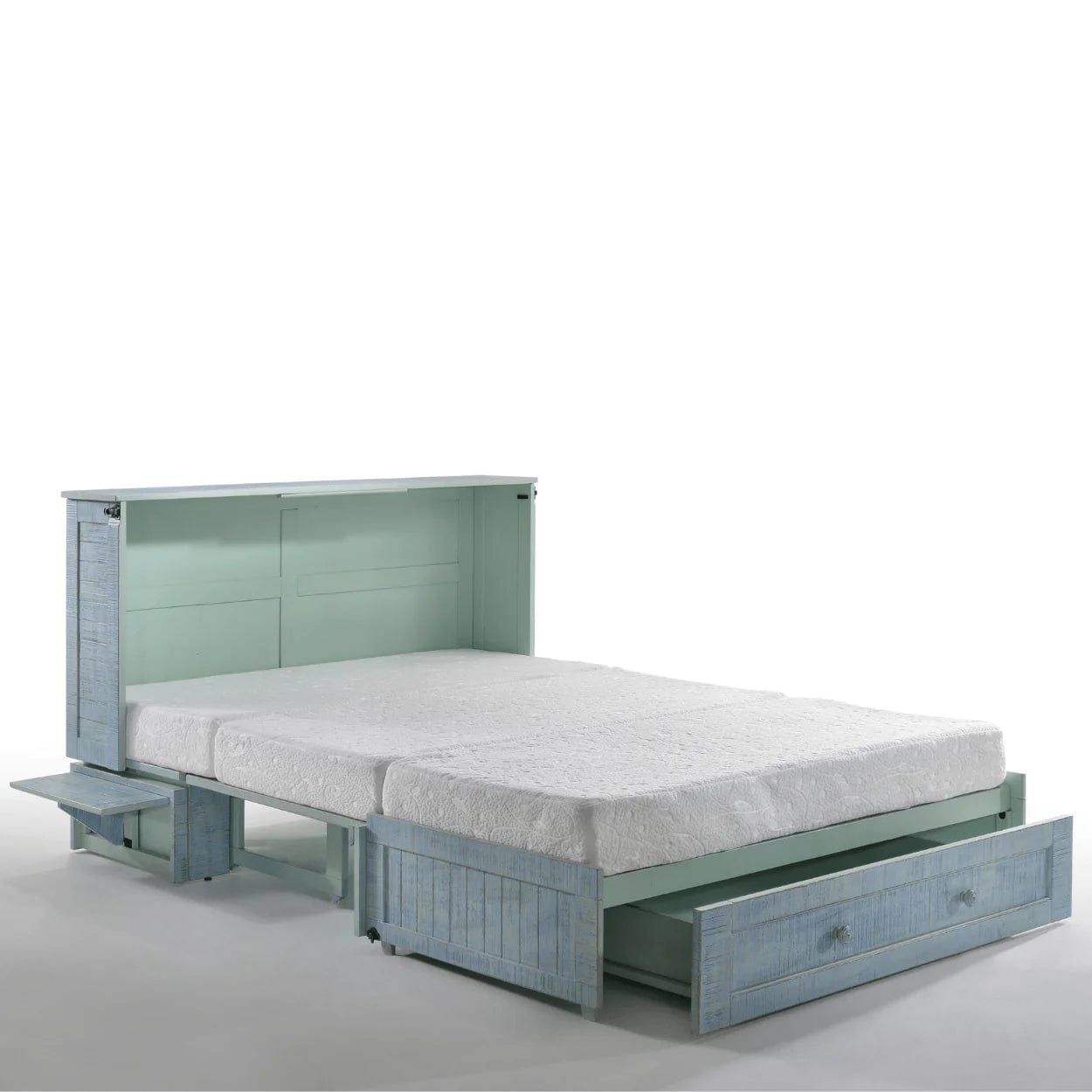 Night and Day Furniture Poppy Queen Murphy Cabinet Bed in Skye Finish with Mattress