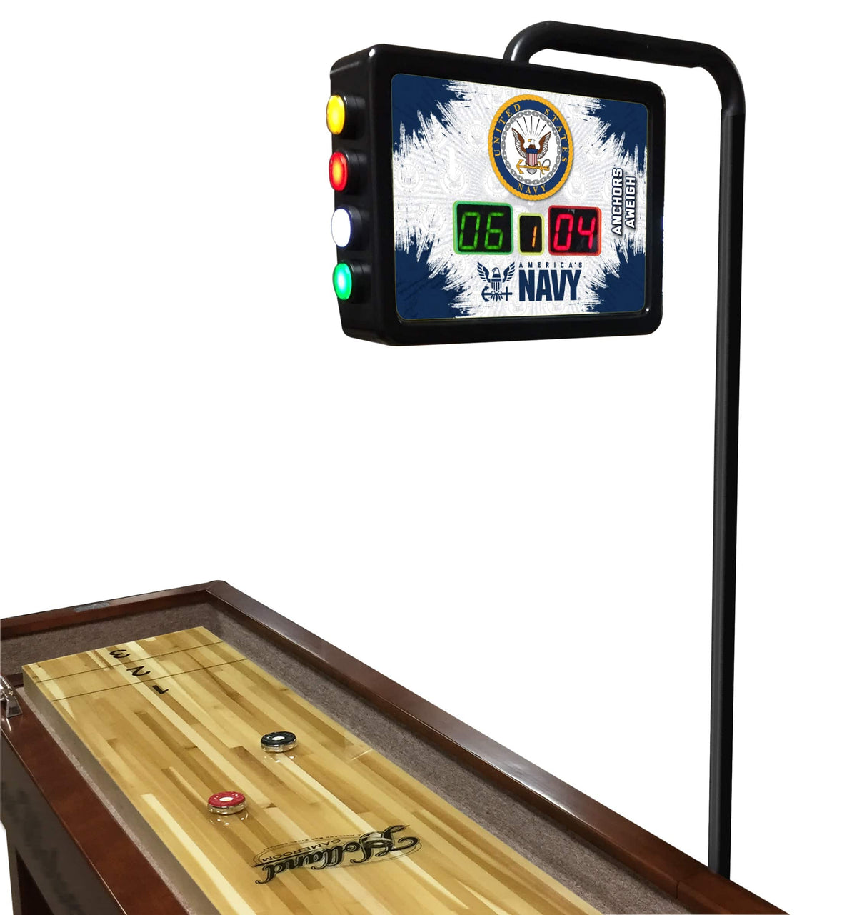 Holland Bar Stool Co. 12' United States Navy Shuffleboard Table - Atomic Game Store