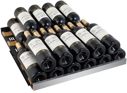 Allavino 24&quot; Wide FlexCount II Tru-Vino 172 Bottle Dual Zone Stainless Steel Wine Refrigerator