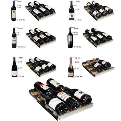 Allavino 30&quot; Wide FlexCount II Tru-Vino 30 Bottle/88 Can Dual Zone Stainless Steel Side-by-Side Wine Refrigerator/Beverage Center