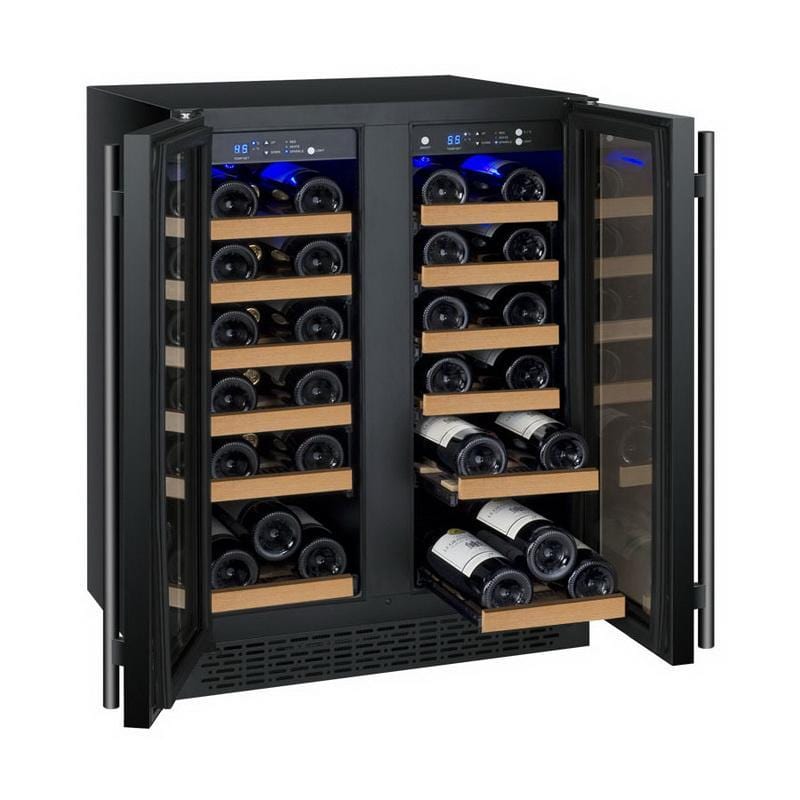Allavino 24&quot; Wide FlexCount II Tru-Vino 36 Bottle Dual Zone Black Wine Refrigerator