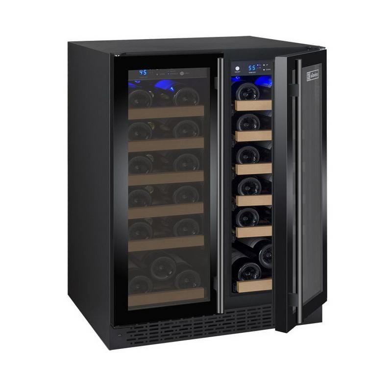 Allavino 24&quot; FlexCount II Tru-Vino 36 Bottle Dual Zone Black Wine Refrigerator