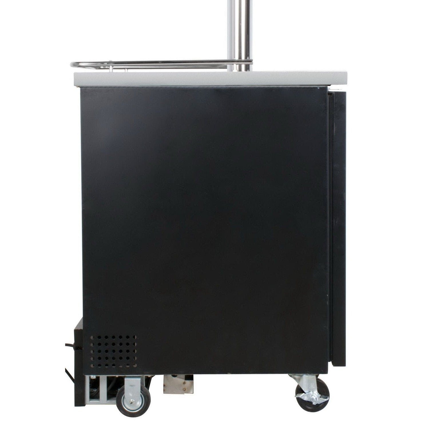 Kegco Commercial Grade One Tap Keg Faucet Kegerator - Black Cabinet with Black Door