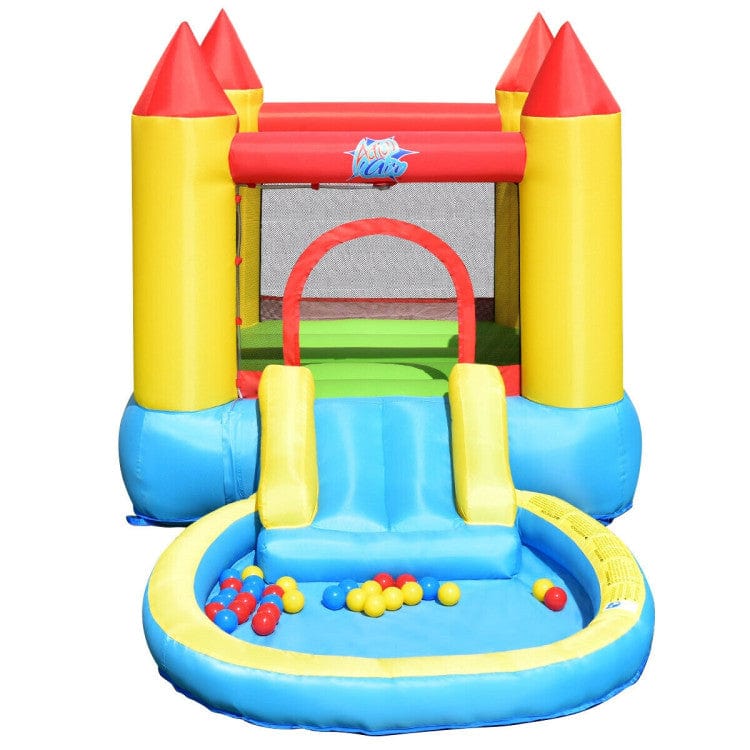 Costway Inflatable Kids Slide Bounce House with 580w Blower