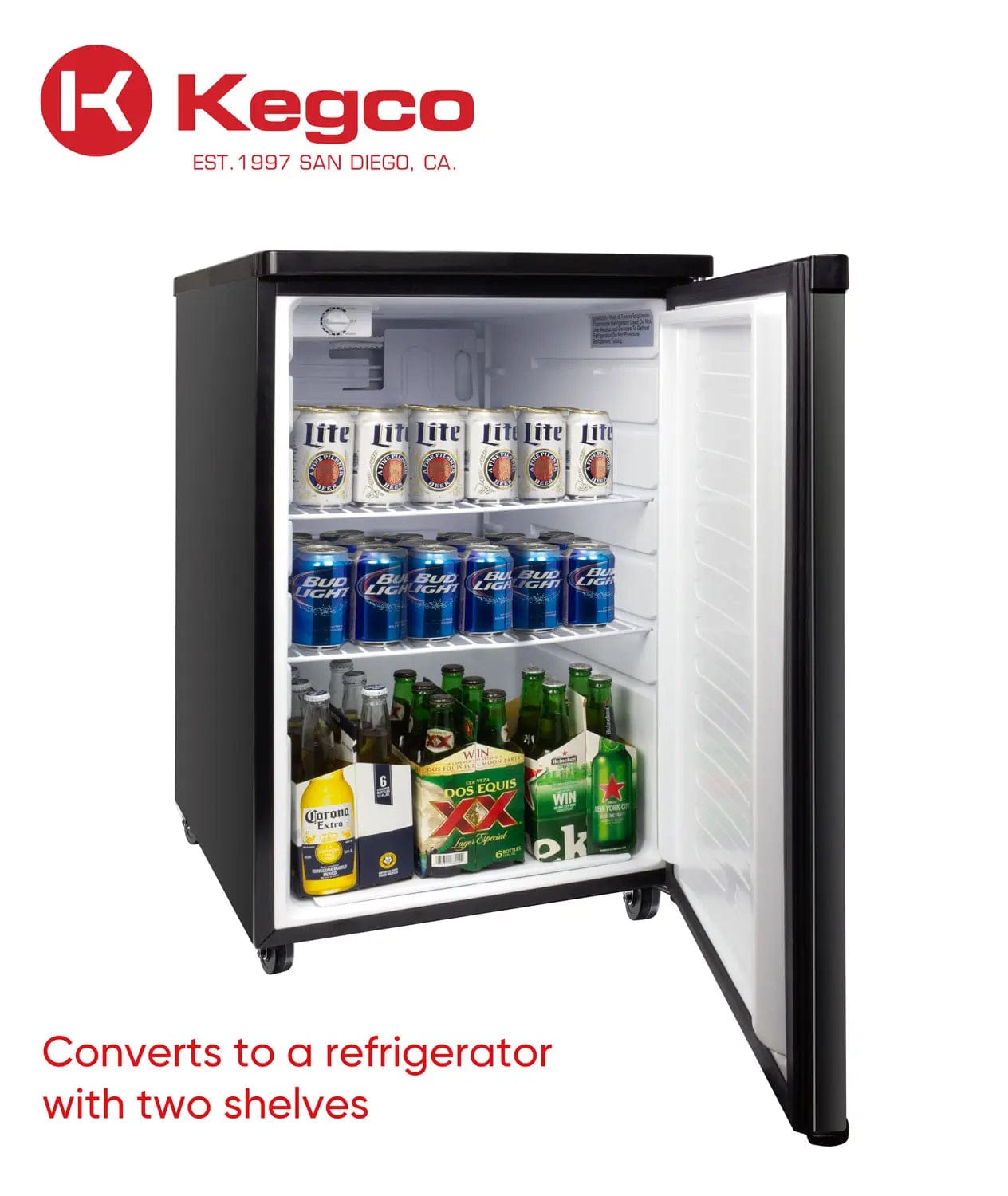 Kegco Javarator Cold-Brew Dual Tap Black Coffee Dispenser