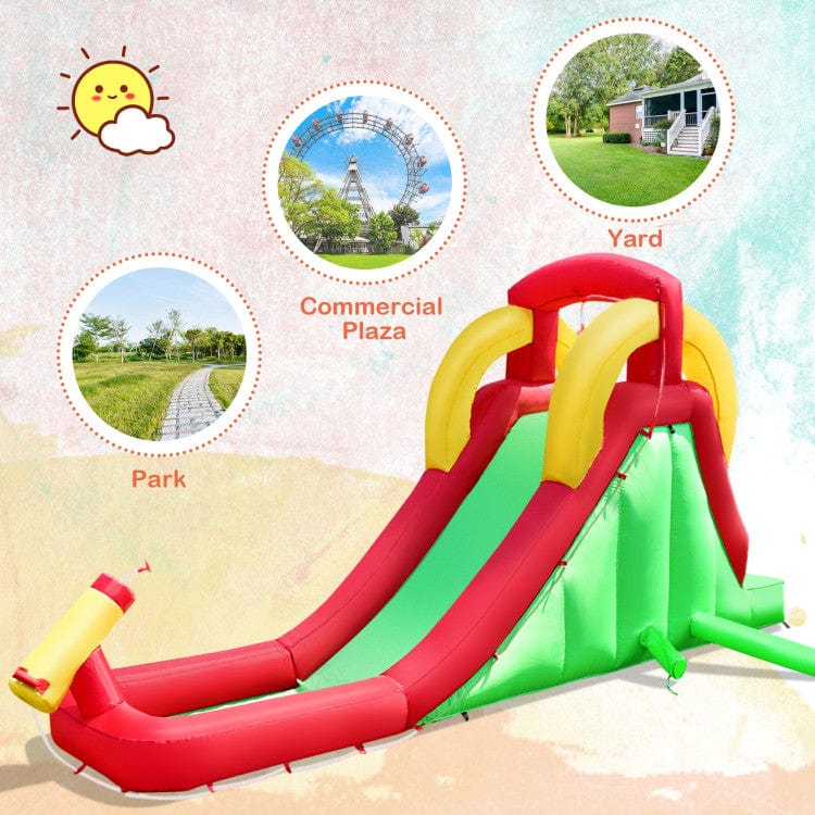 Costway Inflatable Water Slide Bounce House Climbing Wall Jumper