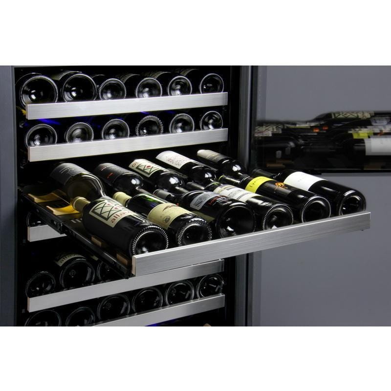 Allavino 47&quot; FlexCount II Tru-Vino 249 Bottle Three Zone Stainless Steel Side-by-Side Wine Refrigerator