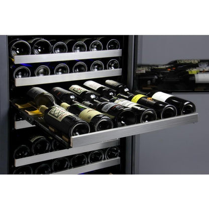 Allavino 47&quot; FlexCount II Tru-Vino 249 Bottle Three Zone Stainless Steel Side-by-Side Wine Refrigerator