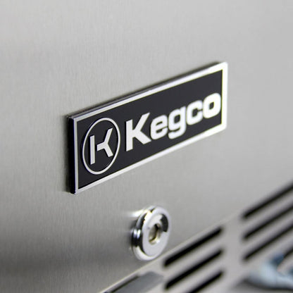 Kegco Three Faucet Digital Undercounter Kegerator with X-CLUSIVE Premium Direct Draw Kit - Left Hinge