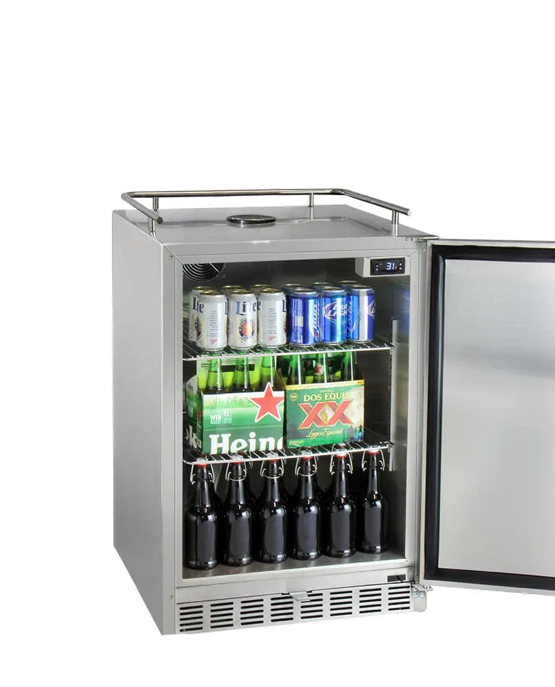 Kegco 24&quot; Wide All Stainless Steel Commercial Built-In Outdoor Kegerator - Cabinet Only
