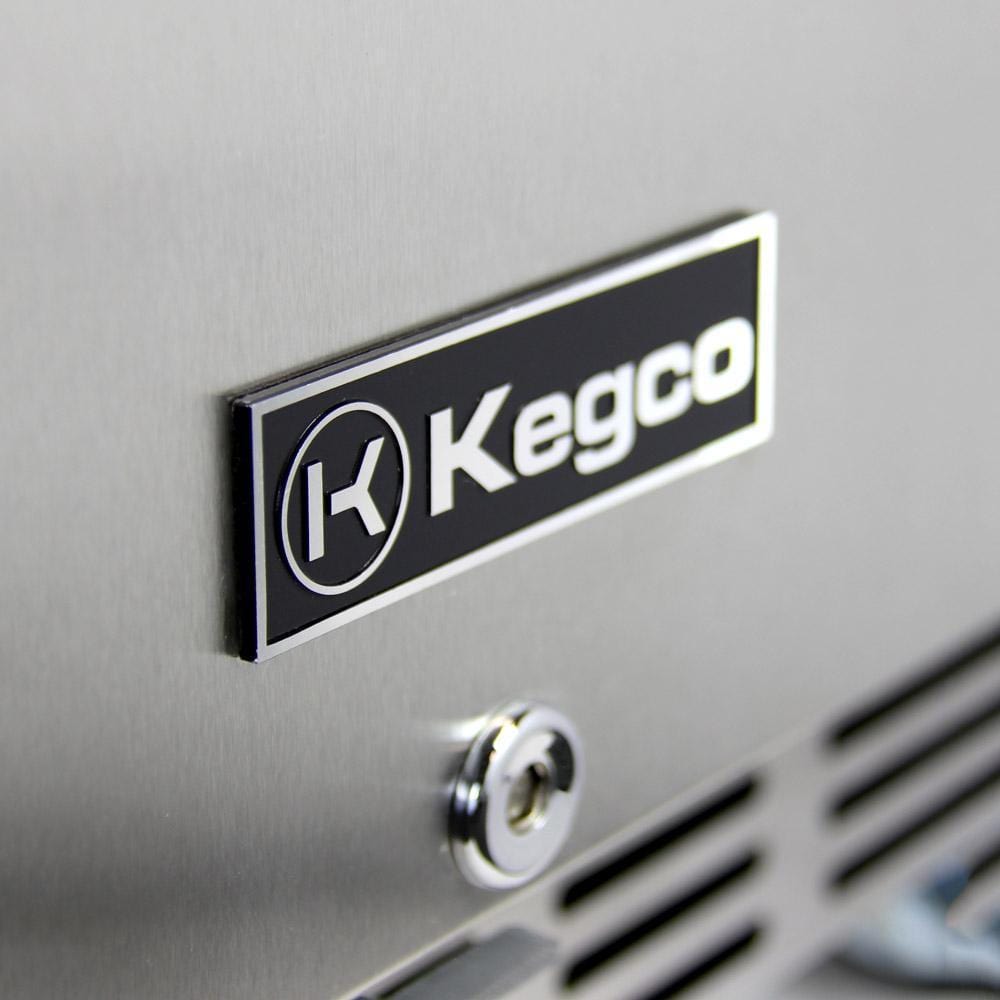 Kegco Dual Tap ADA Undercounter Kegerator with X-CLUSIVE Premium Direct Draw Kit - Left Hinge