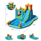 Costway Inflatable Water Slide Kids Bounce House Splash Water Pool