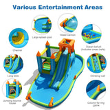 Costway Inflatable Water Slide Kids Bounce House Splash Water Pool