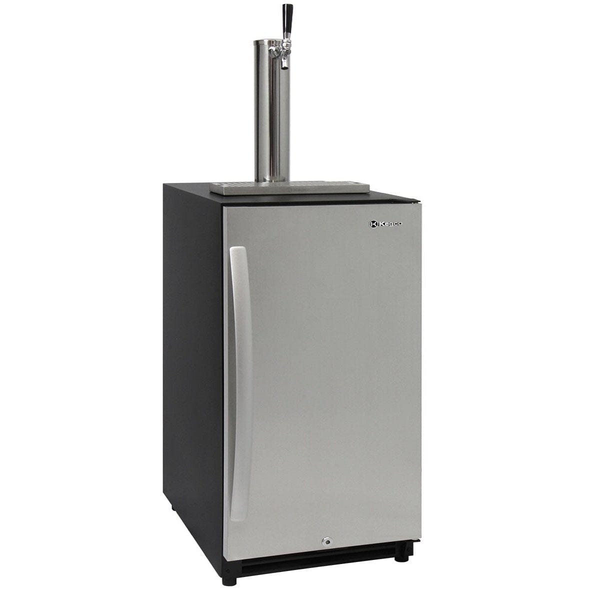 Kegco 15&quot; Wide Single Tap Stainless Steel Built-In Right Hinge Kegerator