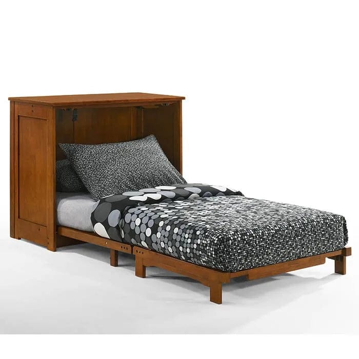 Night and Day FurnitureOrion Murphy Cabinet Bed Twin Size in Cherry with Mattress