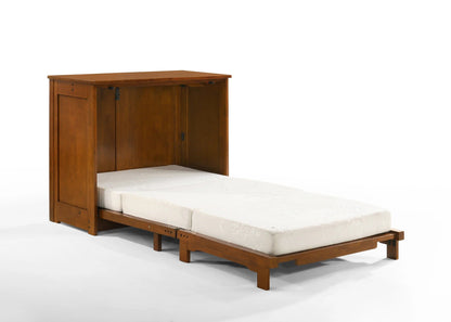 Night and Day FurnitureOrion Murphy Cabinet Bed Twin Size in Cherry with Mattress