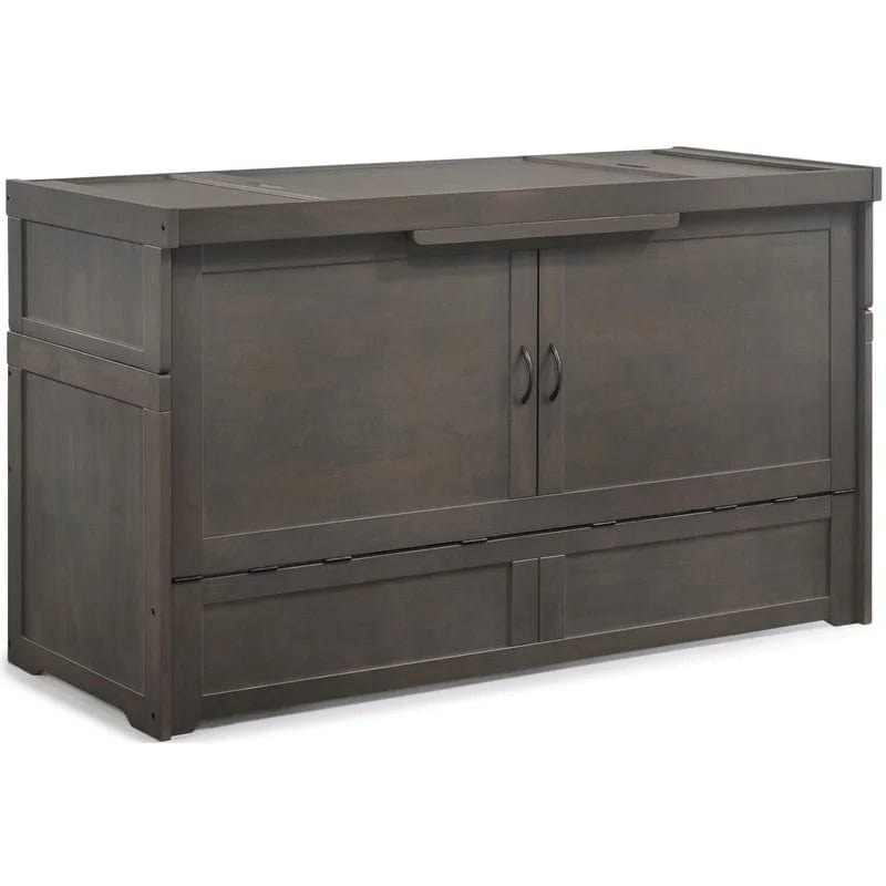 Night and Day Furniture Murphy Cube Queen Cabinet Bed Stonewash