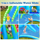 Costway 7-in-1 Inflatable Bounce House Splashing Pool