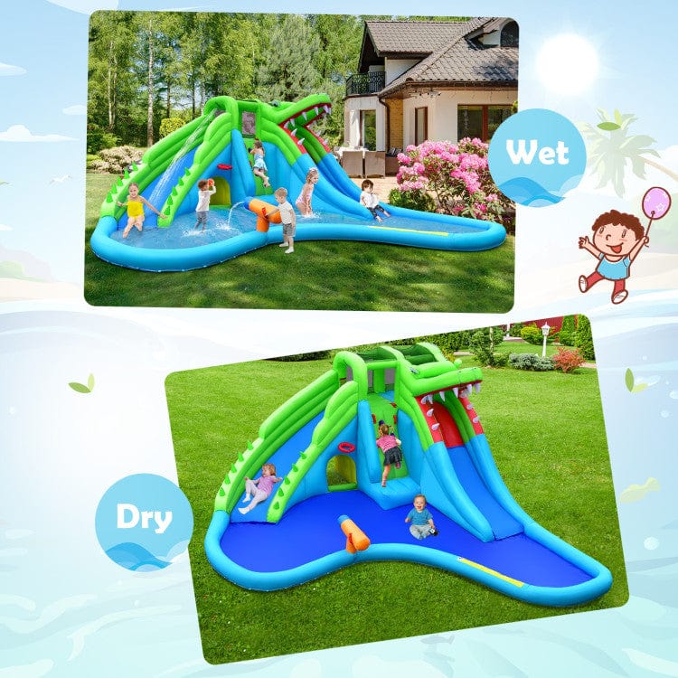 Costway 7-in-1 Inflatable Bounce House with Splashing Pool