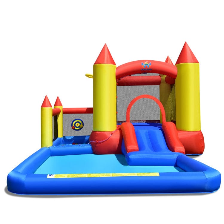 Costway Inflatable Water Slide with Slide and Jumping Area