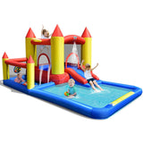 Costway Inflatable Water Slide Jumping Area