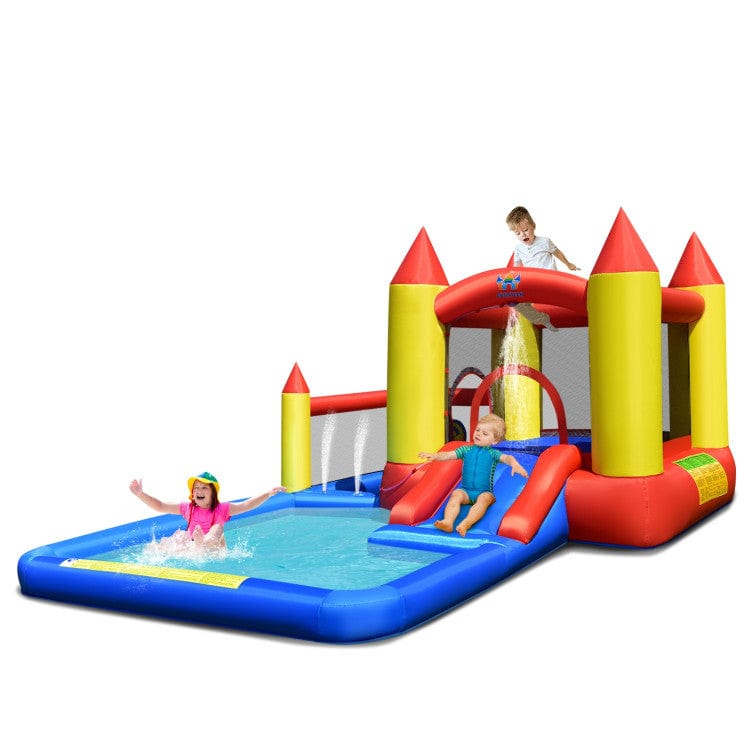 Costway Inflatable Water Slide Jumping Area