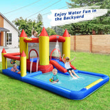 Costway Inflatable Water Slide Jumping Area