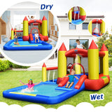 Costway Inflatable Water Slide Jumping Area