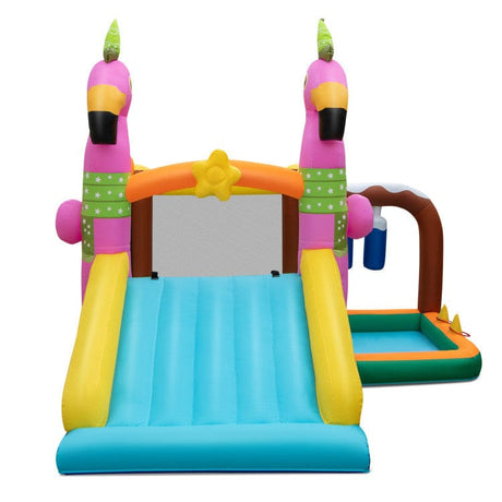 Costway Flamingo Inflatable Bounce House with Slide