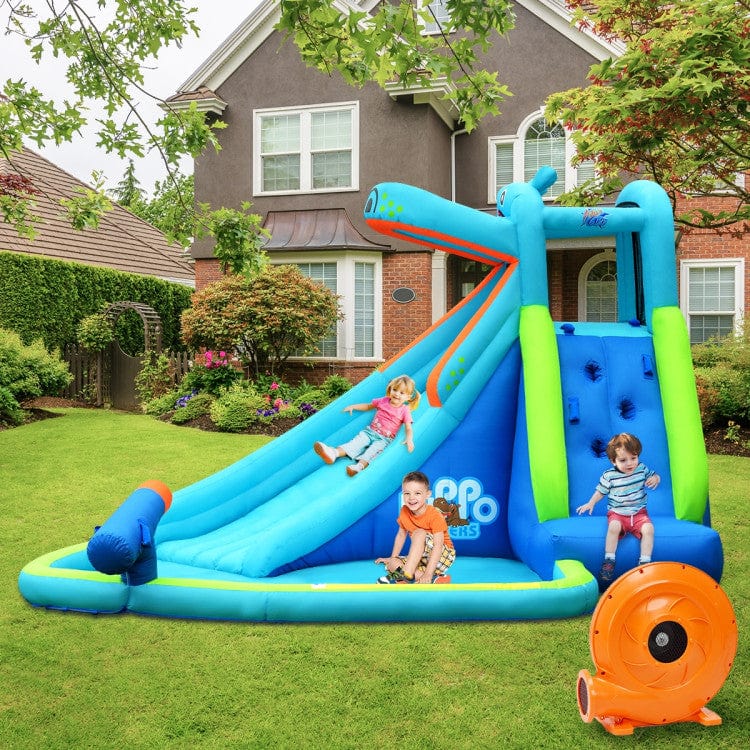 Costway Hippo Inflatable Water Slide Bounce House