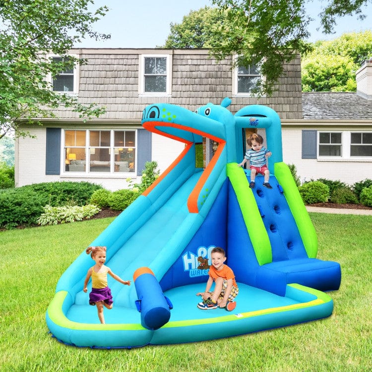 Costway Hippo Inflatable Water Slide Bounce House