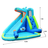 Costway Hippo Inflatable Water Slide Bounce House