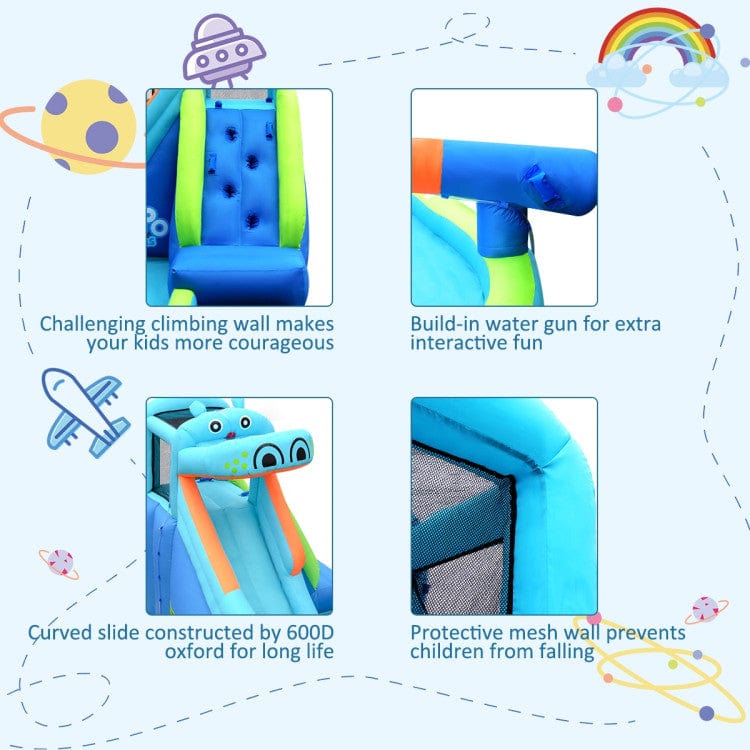 Costway Hippo Inflatable Water Slide Bounce House