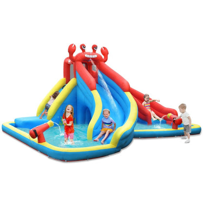 Costway Inflatable Water Slide Crab Dual Slide Bounce House Without Blower