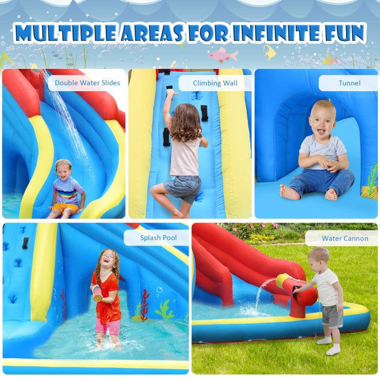 Costway Inflatable Water Slide Crab Dual Slide Bounce House