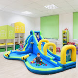 Costway Inflatable Water Slide Kids Bounce House Water Cannons Hose