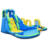 Costway Inflatable Water Slide Kids Bounce House Water Cannons Hose