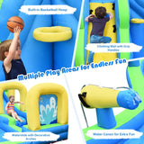 Costway Inflatable Water Slide Kids Bounce House Water Cannons Hose